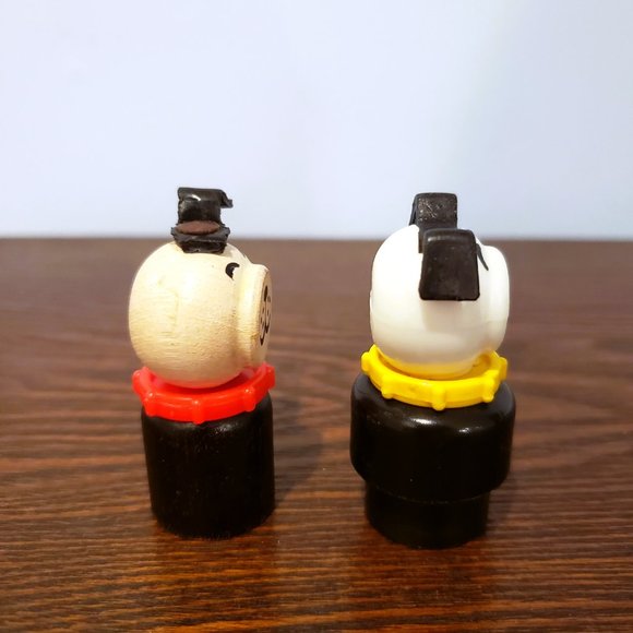 Fisher Price Little People Lucky Black Dog Yellow Red Collar Wood Rivet Ear Lot - Picture 4 of 10